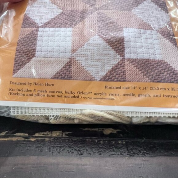 NEW‎ Vintage 1983 The Creative Circle Kit #0463 Broken Star Sampler Pillow Yarn - Picture 5 of 6